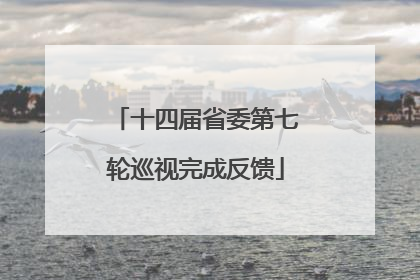 十四届省委第七轮巡视完成反馈