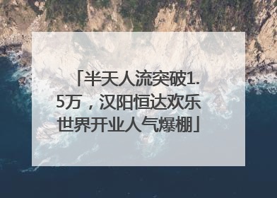 半天人流突破1.5万，汉阳恒达欢乐世界开业人气爆棚