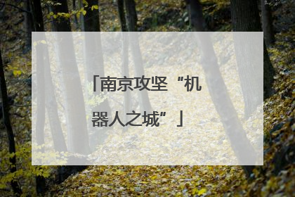 南京攻坚“机器人之城”