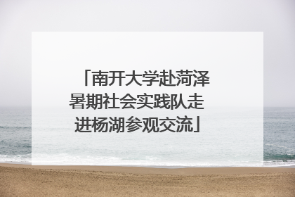 南开大学赴菏泽暑期社会实践队走进杨湖参观交流