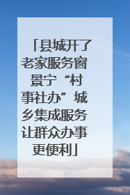 县城开了老家服务窗 景宁“村事社办”城乡集成服务让群众办事更便利