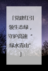 党建红引领生态绿，守护高速“绿水青山”