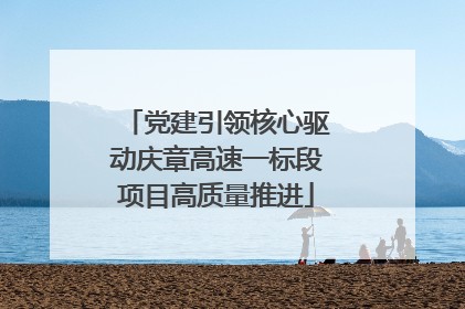 党建引领核心驱动庆章高速一标段项目高质量推进