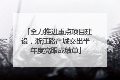 全力推进重点项目建设，浙江路产城交出半年度亮眼成绩单