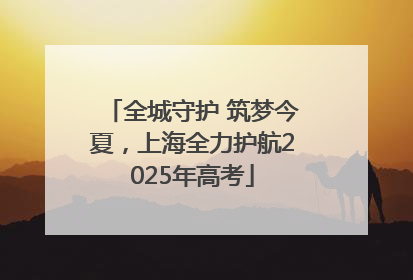 全城守护 筑梦今夏，上海全力护航2025年高考