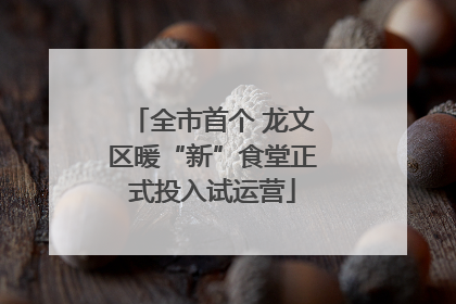 全市首个 龙文区暖“新”食堂正式投入试运营
