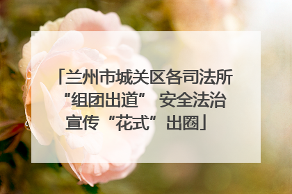 兰州市城关区各司法所“组团出道” 安全法治宣传“花式”出圈