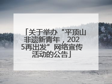 关于举办“平顶山非遗新青年，2025再出发”网络宣传活动的公告