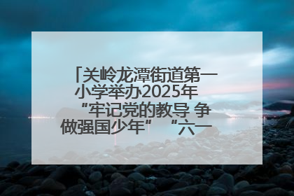 关岭龙潭街道第一小学举办2025年“牢记党的教导 争做强国少年”“六一”文艺汇演活动