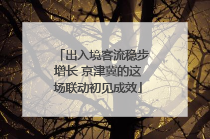 出入境客流稳步增长 京津冀的这场联动初见成效