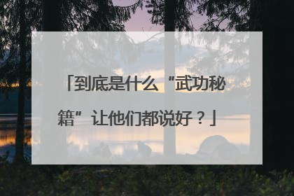 到底是什么“武功秘籍”让他们都说好？