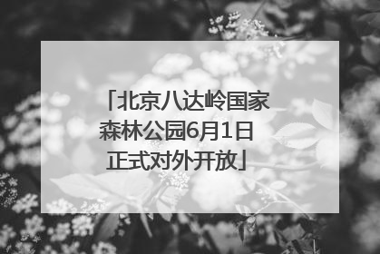北京八达岭国家森林公园6月1日正式对外开放