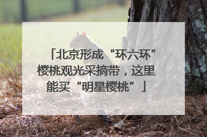 北京形成“环六环”樱桃观光采摘带，这里能买“明星樱桃”