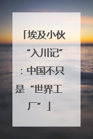 埃及小伙“入川记”：中国不只是“世界工厂”