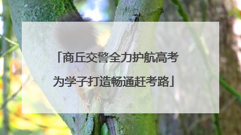 商丘交警全力护航高考 为学子打造畅通赶考路