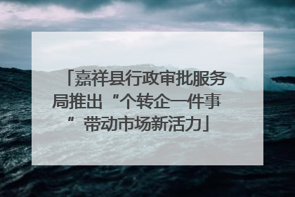 嘉祥县行政审批服务局推出“个转企一件事”带动市场新活力