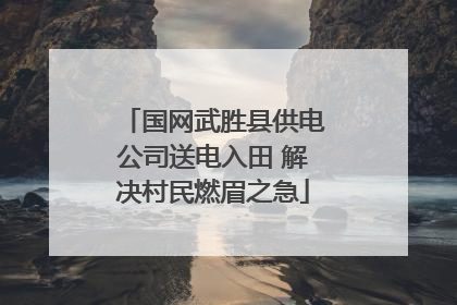国网武胜县供电公司送电入田 解决村民燃眉之急