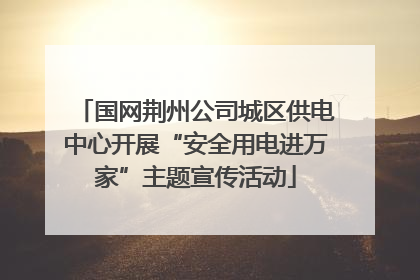 国网荆州公司城区供电中心开展“安全用电进万家”主题宣传活动