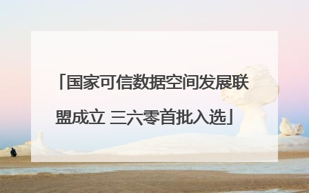 国家可信数据空间发展联盟成立 三六零首批入选