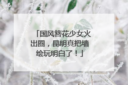 国风簪花少女火出圈，昆明真把墙绘玩明白了！