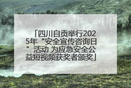 四川自贡举行2025年“安全宣传咨询日”活动 为应急安全公益短视频获奖者颁奖