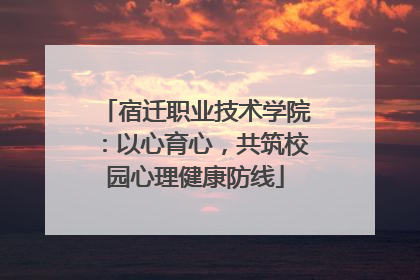 宿迁职业技术学院：以心育心，共筑校园心理健康防线