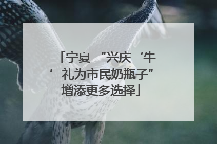 宁夏 “兴庆‘牛’礼为市民奶瓶子”增添更多选择