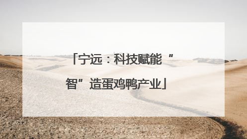 宁远：科技赋能“智”造蛋鸡鸭产业