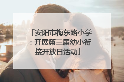 安阳市梅东路小学:开展第三届幼小衔接开放日活动