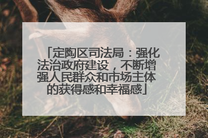 定陶区司法局：强化法治政府建设，不断增强人民群众和市场主体的获得感和幸福感