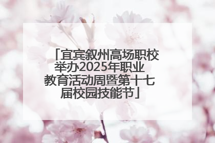 宜宾叙州高场职校举办2025年职业教育活动周暨第十七届校园技能节