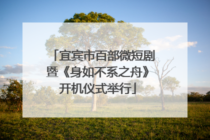 宜宾市百部微短剧暨《身如不系之舟》开机仪式举行