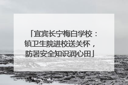宜宾长宁梅白学校：镇卫生院进校送关怀，防暑安全知识润心田