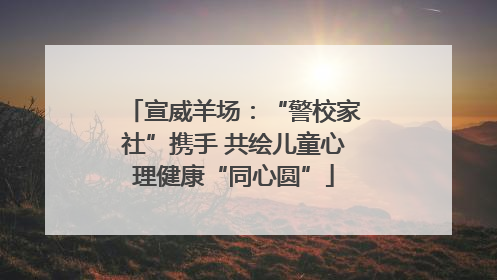 宣威羊场：“警校家社”携手 共绘儿童心理健康“同心圆”