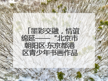 墨彩交融，情谊绵延——“北京市朝阳区·东京都港区青少年书画作品展”成功举办