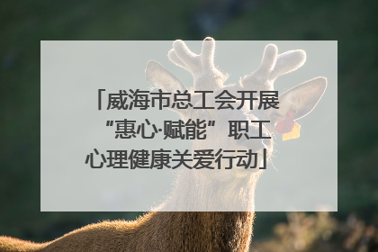 威海市总工会开展“惠心·赋能”职工心理健康关爱行动