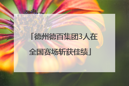 德州德百集团3人在全国赛场斩获佳绩
