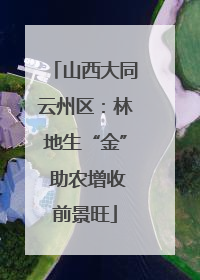 山西大同云州区：林地生“金” 助农增收前景旺