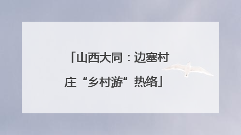 山西大同：边塞村庄“乡村游”热络