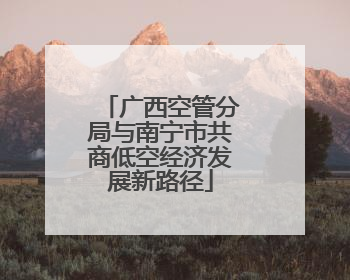 广西空管分局与南宁市共商低空经济发展新路径
