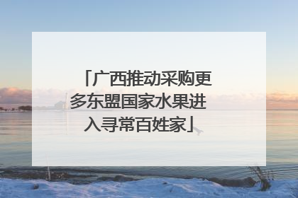 广西推动采购更多东盟国家水果进入寻常百姓家