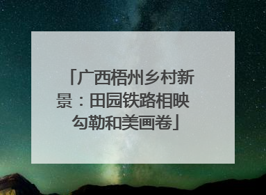 广西梧州乡村新景：田园铁路相映 勾勒和美画卷
