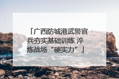 广西防城港武警官兵夯实基础训练 淬炼战场“硬实力”