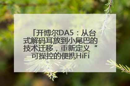 开博尔DA5：从台式解码耳放到小尾巴的技术迁移，重新定义“可操控的便携HiFi解码耳放”