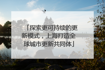 探索更可持续的更新模式，上海打造全球城市更新共同体