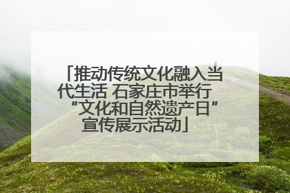 推动传统文化融入当代生活 石家庄市举行“文化和自然遗产日”宣传展示活动