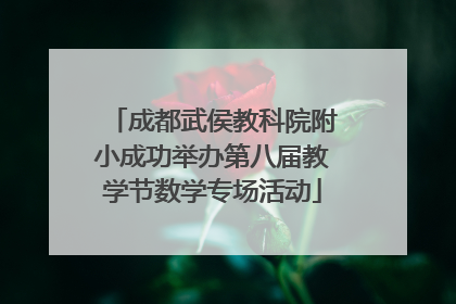 成都武侯教科院附小成功举办第八届教学节数学专场活动