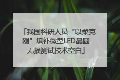 我国科研人员“以柔克刚”填补微型LED晶圆无损测试技术空白