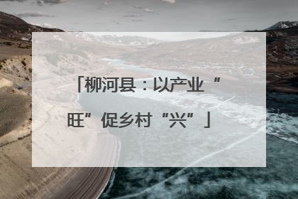 柳河县：以产业“旺”促乡村“兴”