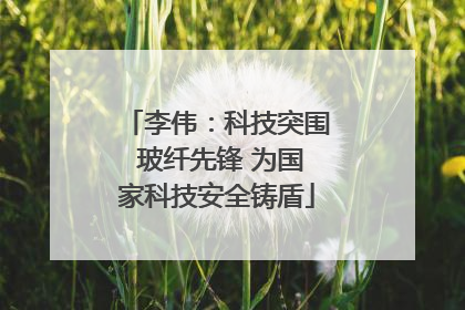 李伟：科技突围 玻纤先锋 为国家科技安全铸盾